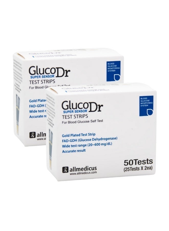Gluco Dr SAVERS BUNDLE: 2 Boxes of GlucoDr Super Sensor Blood Glucose Test Strips - Image 1